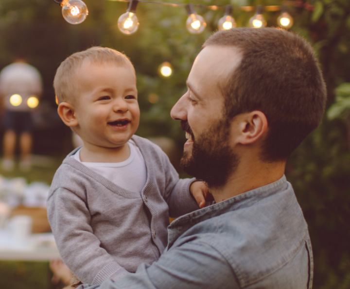 Man holding child